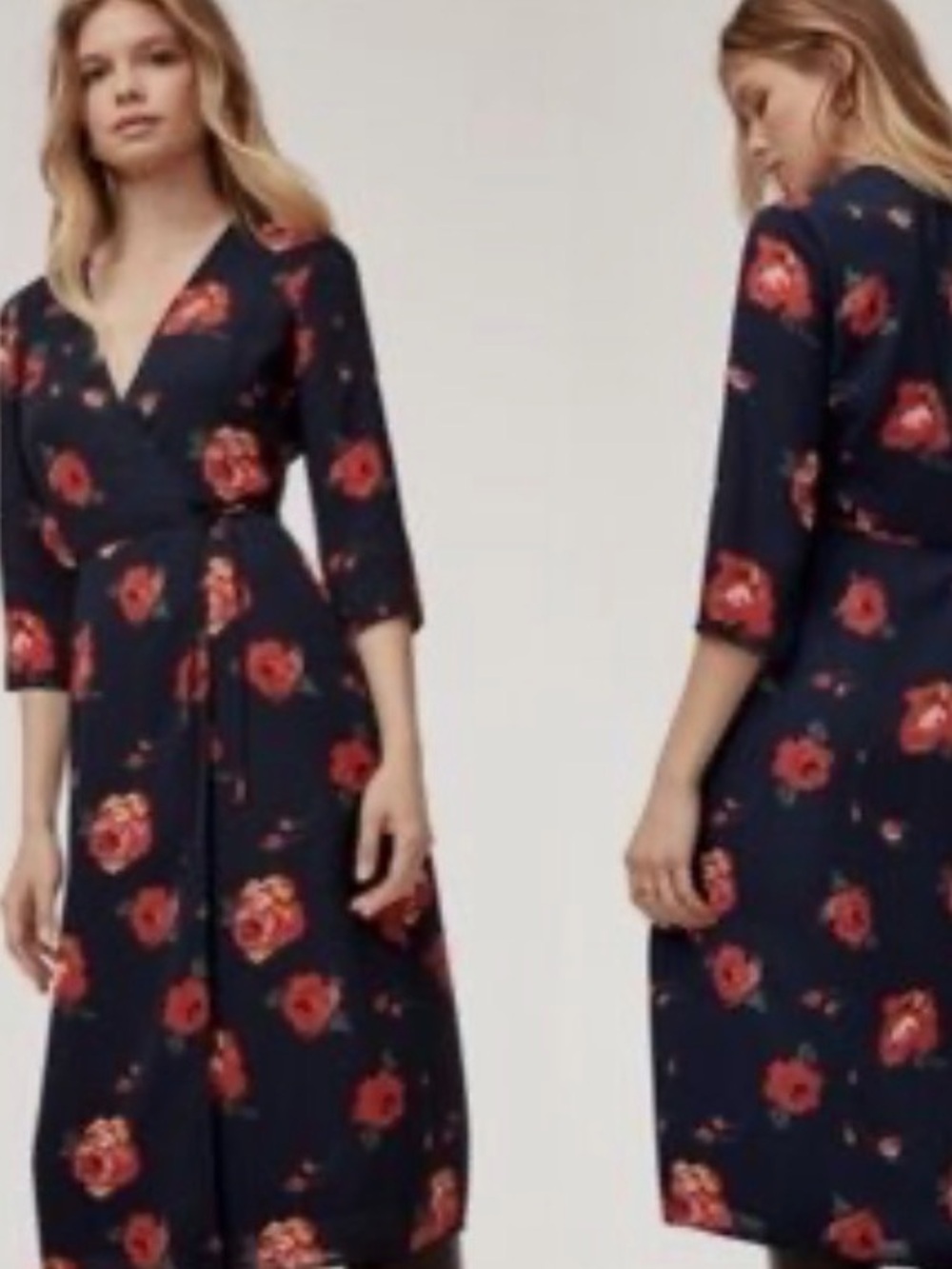 Babaton Theo Floral Wrap Dress